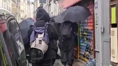 2 France: ANTIFA terrorists are attacking any business or apartment which displays the French flag.