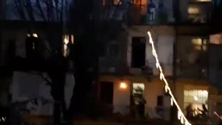 Torino neighbors organize aperitif party from their balconies