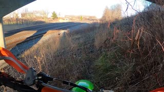 Short steep hill practice on the KDX