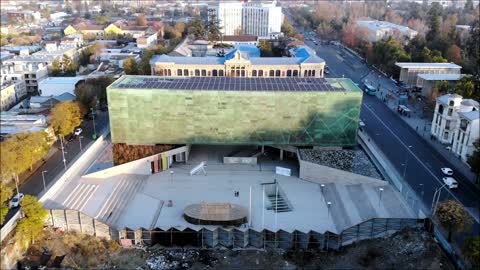 Aerial view Museum human rights in Chile