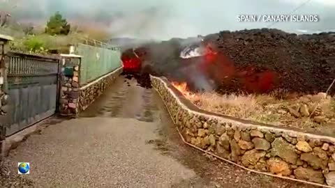 River of lava in Spain