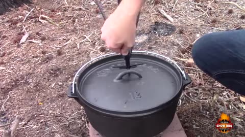 How To Cook Pineapple Blueberry Crunch in the Camp Maid Dutch Oven