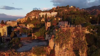 Taormina Sicily Italy - View From Drone