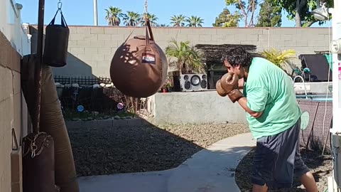 100 Pound Wrecking Ball Bag Workout Part 7