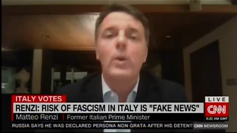 Liberal former Italian PM calls CNN's "fascism" reporting "fake news" to their faces