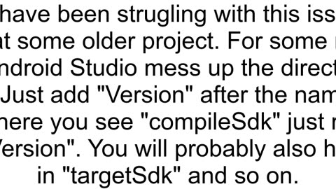 Could not find method compileSdk for arguments 30 on extension 39android39 of type comandroidbuildg