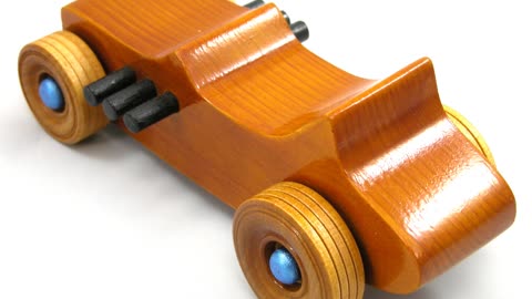 Handmade Wooden Toy Car Hot Rod Modeled After The 1927 Ford T-Bucket