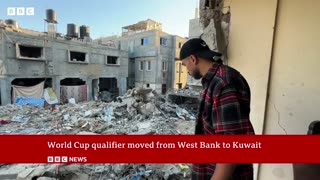 World Cup qualifiers: Palestinian football teamplay Australia in Kuwait - BBC News