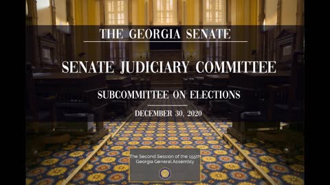 2020 12 30 Georgia Senate Election Hearing - Full