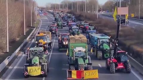 Belgian farmers have joined the protest against green taxes