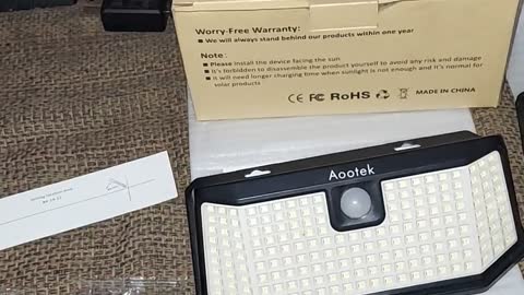 Aootek 182 led solar light