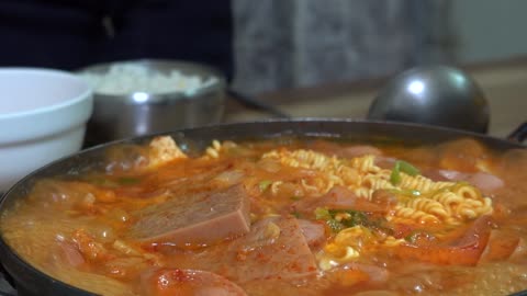 Korean delicious food budae jjigae