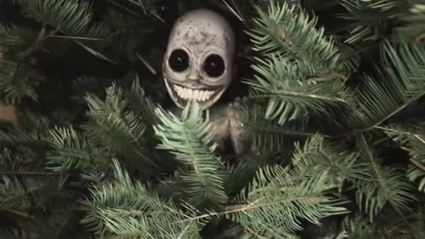 Someone is in my Christmas tree #reels #christmas #horror