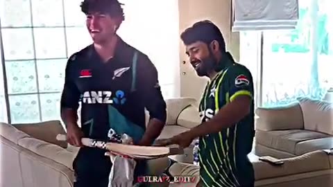 Rizwan with NZ team