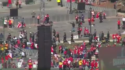 Crowd scatters as shots fired after Kansas City Chiefs Super Bowl parade