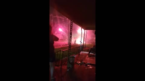 Fireworks exploded inside of a U-Haul truck was caught on camera.