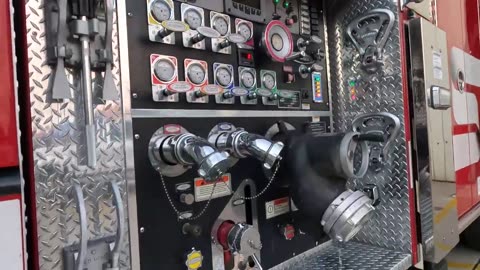 Polishing the Aluminum on a Fire Ladder Truck -