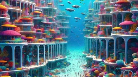 Underwater City with Flying Cars #shorts #aiart #artificialintelligence #chatgpt #dalle3