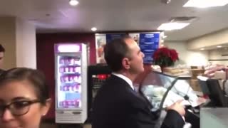 Traitor Adam Schiff being confronted on the streets of Washington DC