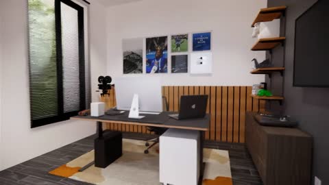 HOME OFFICE SETUP || 3D INTERIOR DESIGN