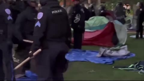 Police taking tents down at University of Pennsylvania encampment on Day 16
