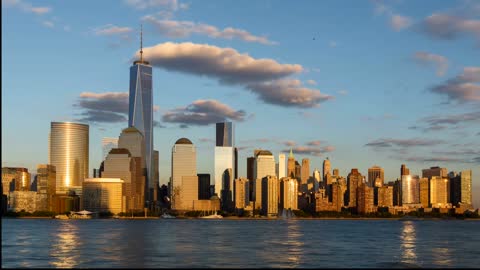 Beautiful New York City Skyline Time Lapse From Day To Night