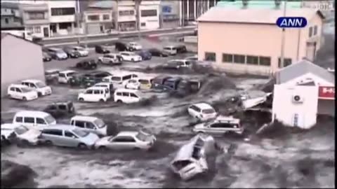 Dramatic footage of the tsunami that hits Japan