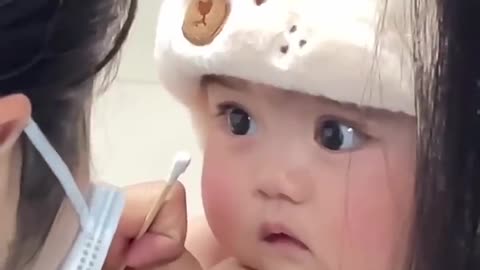 Cute baby injection for the first time 🥹🥹🥹 _ Cuteness overload