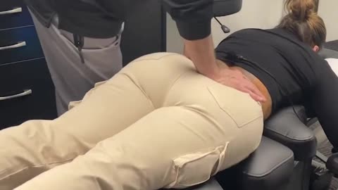 HER Lower BACK Was JACKED Up! #asmr #chiropracticasmr