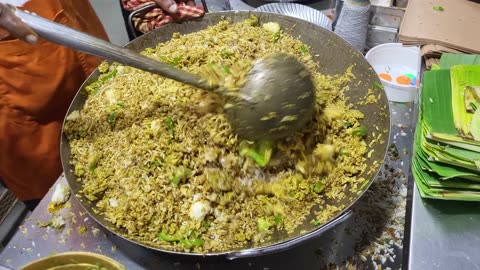 Crazy Popular Uncle Egg Fried Rice in Bangalore - Indian Capsicum Egg Rice - indian street food