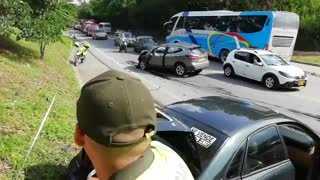 Video: Accidente en Piedecuesta dejó a dos personas heridas