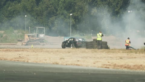 A Nissan S13 Drift Car at a Racetrack