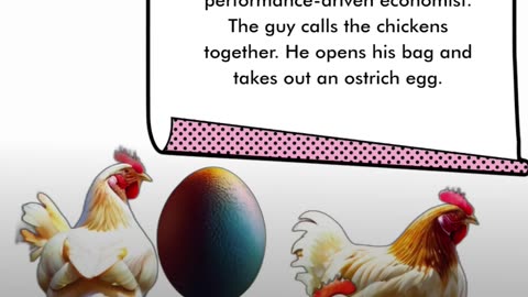 The hens and the ostrich egg. Cute Funny Animal Jokes