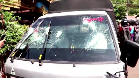 Shots fired at Yangon anti-military protest