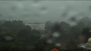 Lighting Strikes Just Feet Away From The White House