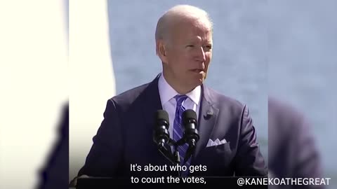 JOE BIDEN: "It's about who gets to count the vote and whether your vote counts at all"