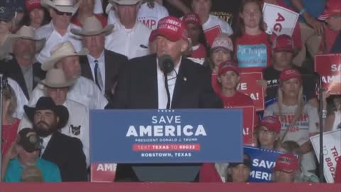 Former President Donald Trump holds rally in Texas.
