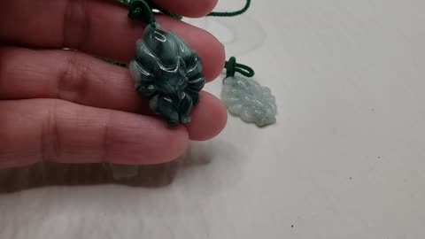 Nine-tailed Fox Jade Pendant #jade #jewelry #pendants