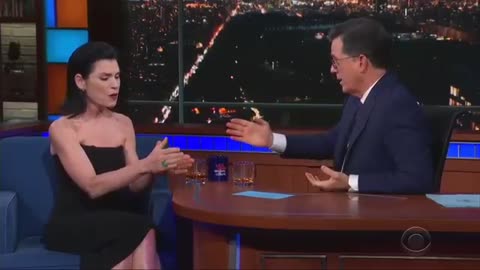 Julianna Margulies tells Stephen Colbert how she dealt with screaming at Trump