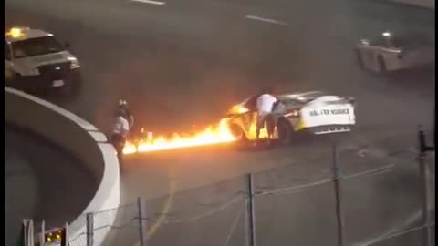 The Real SUPERHERO |Father rushes to save his son from burning race car|