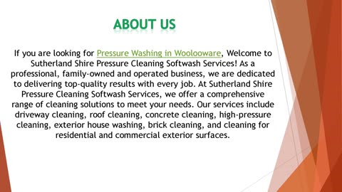 If you are looking for Pressure Washing in Woolooware