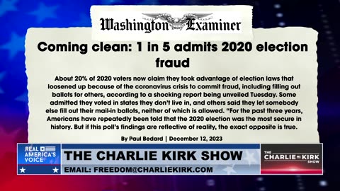 Shocking Poll Finds Nearly 20% of Voters Admit to Committing Fraud in 2020