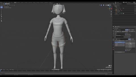 Let's model and render a 3D girl character with Blender! Step seven.