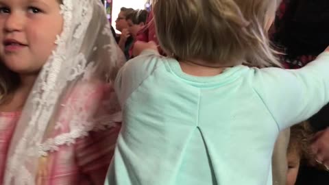 Little Girl Gives Hugs To Everyone In Her Church