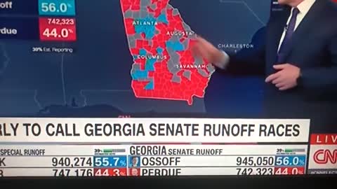 Watch as Perdue Loses 32 thousand votes on live TV