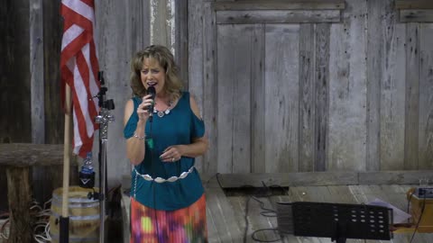 Heather Thomas Van Deren performs her original song, "Gethsemane" at Texas Cowboy Church