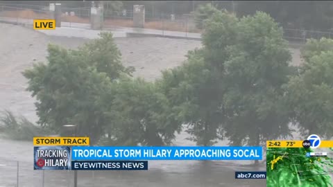 WATCH: KABC was reporting live on Tropical Storm Hilary when an earthquake struck 👀