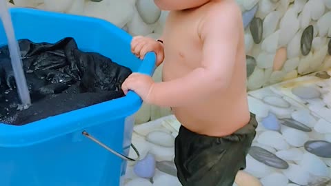 Muhammad Musa Love to Play with water