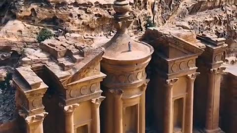 The Monastery at Petra is another iconic building in this straight into the mountainside!