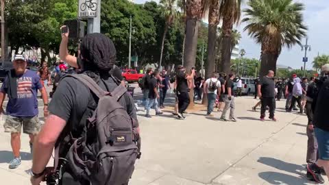 Antifa Brownshirts Attacking unmasked 8/14/2022